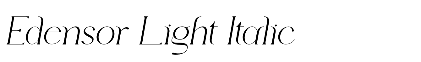 Edensor Light Italic